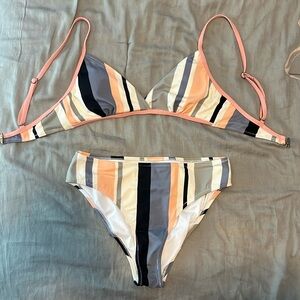 Multi striped bikini